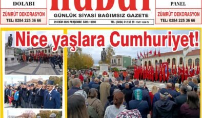 29 Ekim 2026 Perşembe Hudut Gazetesi