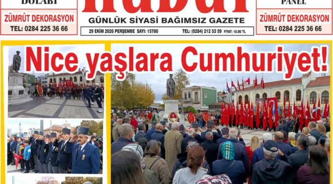 29 Ekim 2026 Perşembe Hudut Gazetesi