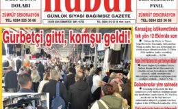 3 Ekim 2026 Cumartesi Hudut Gazetesi