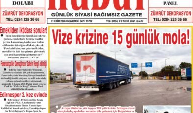 31 Ekim 2026 Cumartesi Hudut Gazetesi