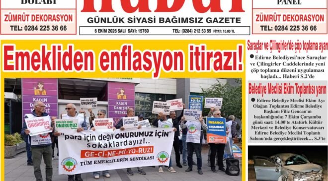 6 Ekim 2026 Salı Hudut Gazetesi