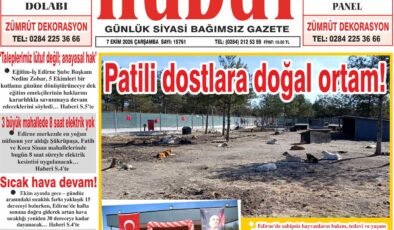 7 Ekim 2026 Çarşamba Hudut Gazetesi