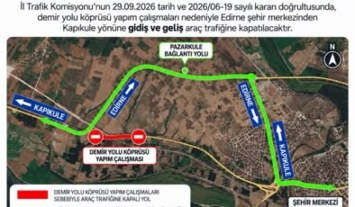 Edirne-Kapıkule yolu kapanıyor