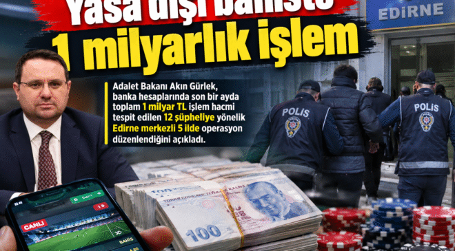 Yasa dışı bahiste 1 milyarlık işlem