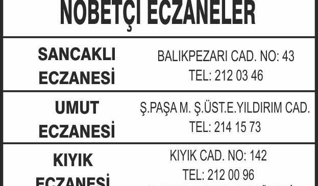 Nöbetçi Eczaneler