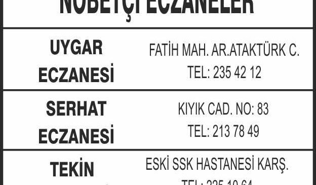 Nöbetçi Eczaneler