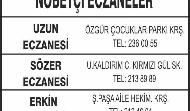 Nöbetçi Eczaneler