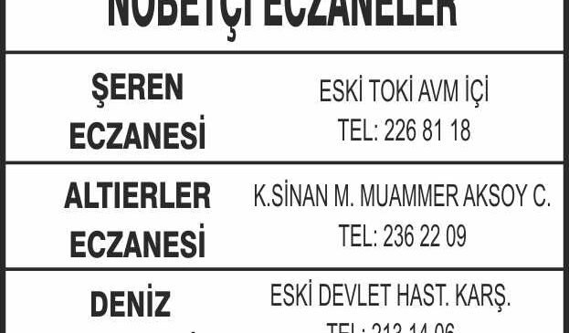 Nöbetçi Eczaneler