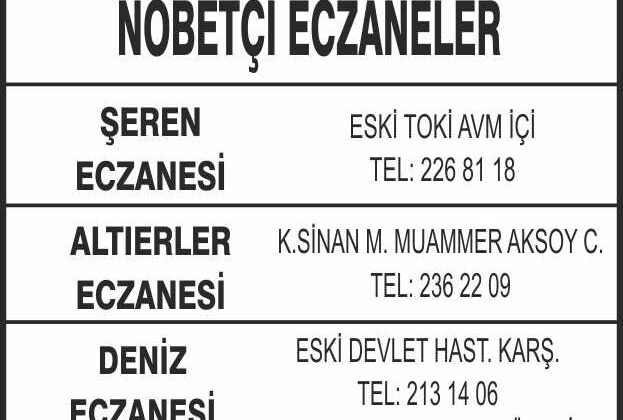Nöbetçi Eczaneler