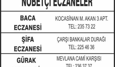 Nöbetçi Eczaneler