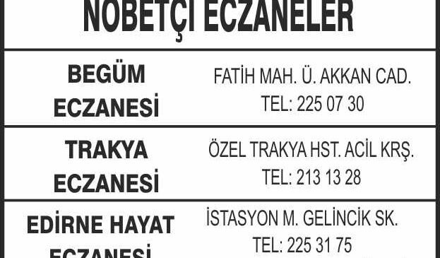 Nöbetçi Eczaneler