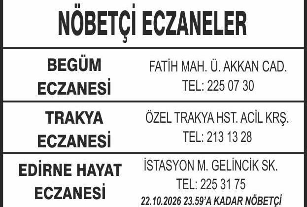 Nöbetçi Eczaneler