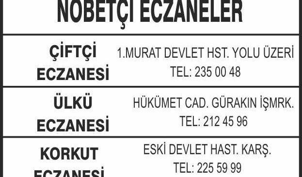 Nöbetçi Eczaneler