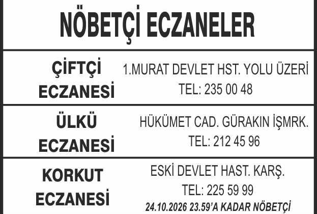 Nöbetçi Eczaneler