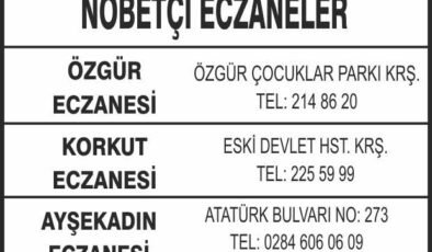 Nöbetçi Eczaneler