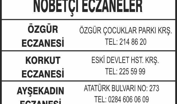 Nöbetçi Eczaneler