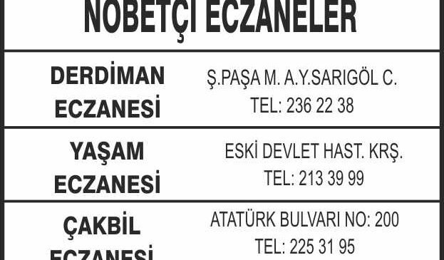 Nöbetçi Eczaneler