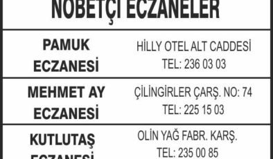Nöbetçi Eczaneler