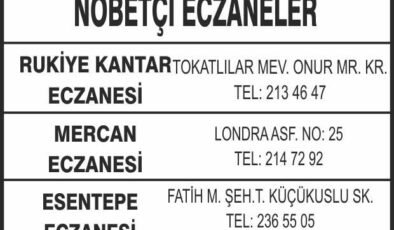 Nöbetçi Eczaneler