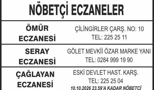 Nöbetçi Eczaneler