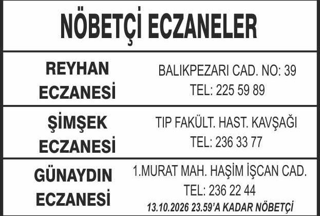 Nöbetçi Eczaneler