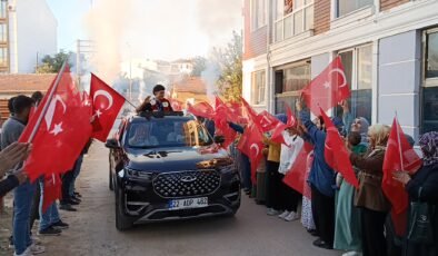 Balkan Şampiyonu Çiftçi’ye görkemli karşılama