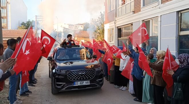 Balkan Şampiyonu Çiftçi’ye görkemli karşılama