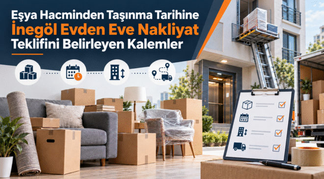 Eşya Hacminden Taşınma Tarihine İnegöl Evden Eve Nakliyat Teklifini Belirleyen Kalemler