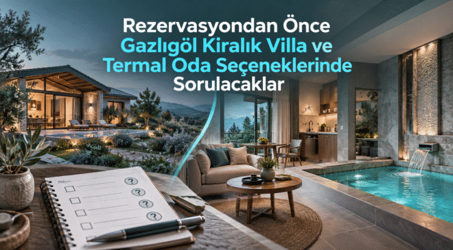Rezervasyondan Önce Gazlıgöl Kiralık Villa ve Termal Oda Seçeneklerinde Sorulacaklar